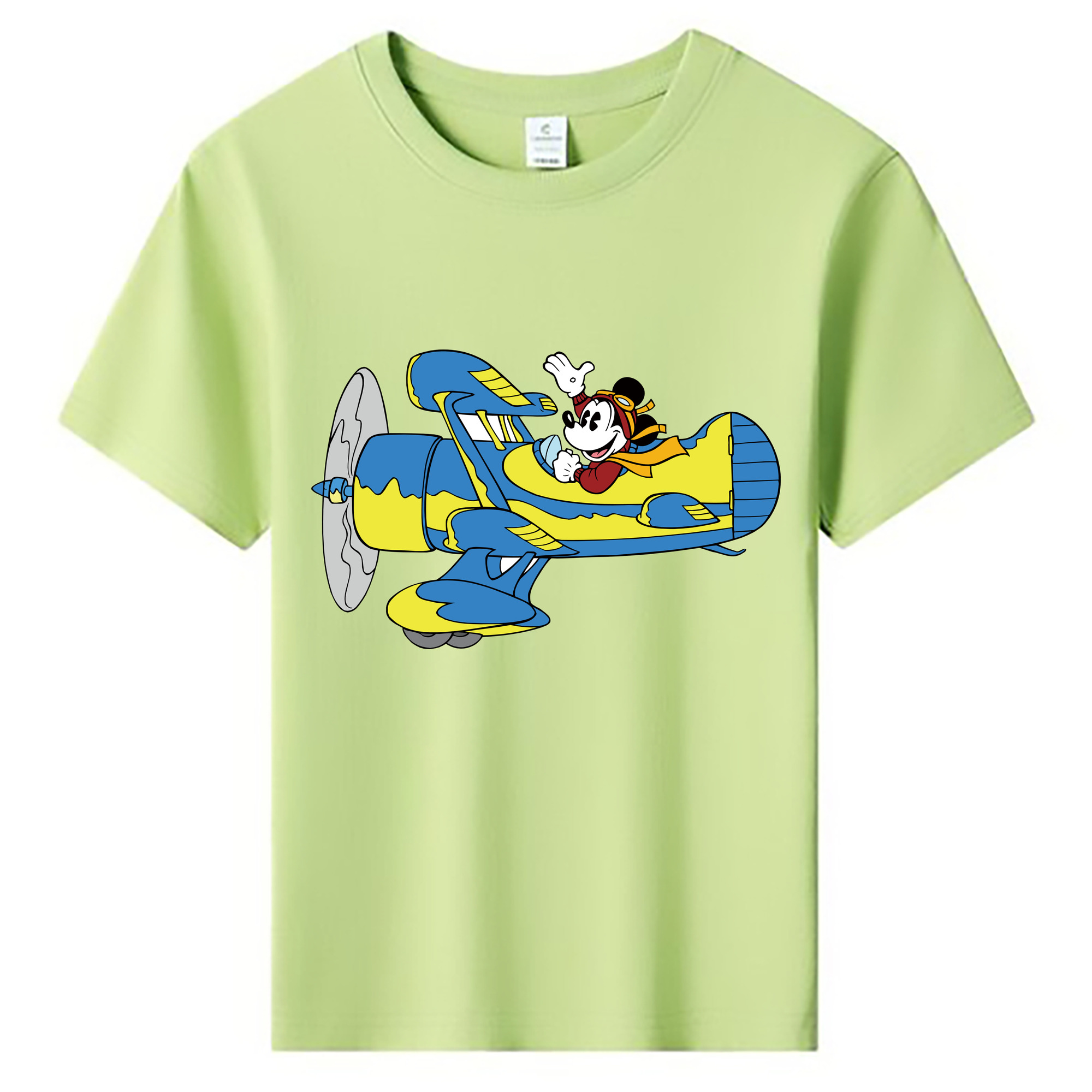ミッキーマウス Mickey Mouse 綿100％キッズTシャツ（フロントプリント）